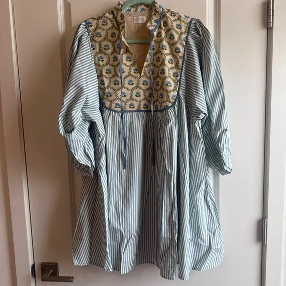 Give It A Moment Light Blue Striped Dress - Picture 2 of 5